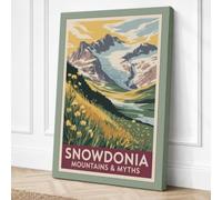 Snowdonia Mountains & Myths Canvas Wall Art Print 24x16 Inch