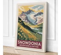 Snowdonia Mountains & Myths Canvas Wall Art Print 24x16 Inch (61 x 41 cm)