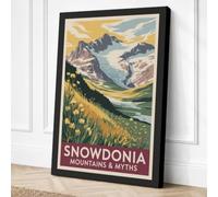 Snowdonia Mountains & Myths Canvas Wall Art Print 30x20 Inch (76 x 51 cm)