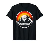 Snowdonia National Park Mountain Trees & Sun Camping Hiking T-Shirt