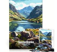 Snowdonia National Park Wales Landscape 1000 Piece Jigsaw Puzzles for Teenagers Jigsaw Logical Skill Casual Enjoyment Precise Join Thoughtful Gift (38x52cm)
