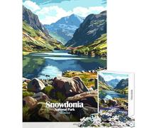 Snowdonia National Park Wales Landscape Hard Jigsaw Puzzle for Adults 1000 Pieces Improve Attention Span And Focus Peaceful Relaxing Leisure Fun (38x26cm)