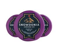 Snowdonia Purple Vale Cheddar Cheese | 3 x 200g | Mature Cheddar with Caramelised Onion & Balsamic Vinegar | Welsh Gourmet Cheese | Vegetarian