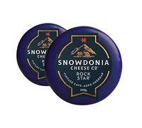 Snowdonia Rock Star Cave Aged Cheddar 2 x 200g | Welsh Vintage Cheddar | Cave Matured Gourmet Cheese | Smooth Creamy Texture with Crystals | Waxed Truckle | Vegetarian