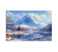 Snowdonia Wales Travel Poster Canvas Poster Wall Art Decor Print Picture Paintings for Living Room Bedroom Decoration 08x12inch(20x30cm)