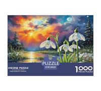 Snowdrop Jigsaw Puzzles 1000 Piece for Adults Challenging Puzzles for The Whole for Women Home Decoration 100% Recvcled Cardboard 38x26cm/1000pcs
