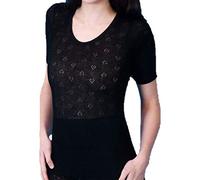 Snowdrop Ladies Black Thermal Short Sleeve Top L