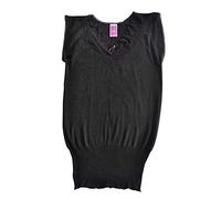 Snowdrop Ladies Brand Thermal V Neck Broad Shoulders Black (Black, Medium)
