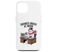 Snowed Under at Work Funny Office Holiday Case for iPhone 13