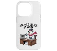 Snowed Under at Work Funny Office Holiday Case for iPhone 14 Pro