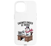 Snowed Under at Work Funny Office Holiday Case for iPhone 15