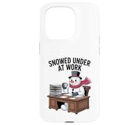 Snowed Under at Work Funny Office Holiday Case for iPhone 15 Pro