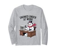 Snowed Under at Work Funny Office Holiday Long Sleeve T-Shirt
