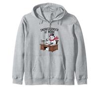 Snowed Under at Work Funny Office Holiday Zip Hoodie