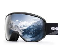 snower Ski Goggles, Spherical OTG Anti-Fog Snow Goggles, HD Snowboard Goggles with UV400 Protection for Men, Women, and Youth