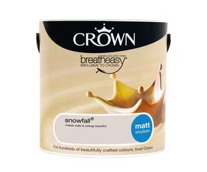 (Snowfall, 2.5L) Crown Matt Breatheasy Solvent Free - Smoked Glass - 2.5L