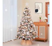 Snowfall Christmas Tree, Artificial Christmas Tree, PVC Flocked, Decorations + Storage Bag + Tree Skirt(1.8m/6ft)