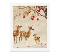 Snowfall on Deer Cute Stylish Digital Paintings Kits Vertical Wall Art Posters & Prints for Home Office Decor