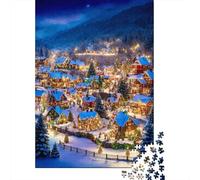 Snowfall Town Jigsaw Puzzles for Adults Interesting Puzzles 1000 Jigsaws Educational Games for Adults Gifts 1000pcs (75x50cm)