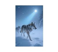 Snowfield Wolf Pack Wolf Pack Canvas Poster Wall Art Print Picture Paintings 08x12inch(20x30cm)