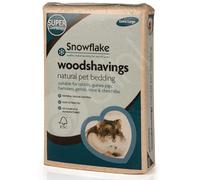 Snowflake 7KG Small Animal Wood Shavings Natural Pet Bedding - Extra Large | Dust Extracted Premium Pet Bed Substrate, Odour Control, For Rabbit, Hamster, Gerbil, Guinea Pig, Mouse, FSC Approved