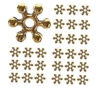 Snowflake Alloy Jewelry Spacer Beads 200pcs for DIY Craft | Golden Finish, Smooth Surface, Shiny Look, Art Craft Project and Craft Creation Use