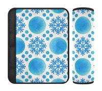 Snowflake Blue Dot 2 Pack carseat Straps Covers, Release Stress to Your Neck and Shoulders, seat Belt Protector for Van Sedan Backpack 10x7.7 in funda para cinturón de carro