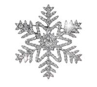 Snowflake Brooch Pins for Women,Vintage Rhinestone CZ Winter Flower Lapel Pins Crystal Christmas Brooch Badge Pins Cloth Dress Accessories Jewelry for Christmas, L, Copper Rhinestone, no gemstone