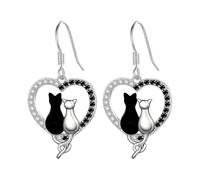 Snowflake Cat Hummingbird Sea Turtle Owl Earrings For Women Irish Leverback Drop Four ene Earrings For Dangling, one size, Zinc alloy, No Gemstone