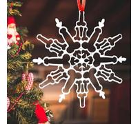 Snowflake Christmas Decorations - Funny Hanging Ornaments & Baubles for Festive Party Home Office