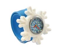 Snowflake Christmas Pop Watch - Silcone Strap with Quarts Watch Movements. Help Children to Learn The time