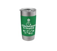 Snowflake Christmas Tree Christmas is Coming Fun Christmas Stainless Steel Insulated Tumbler