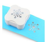 Snowflake Craft Punch Large Magnetic Paper Puncher for Scrapbooking DIY Journaling Card Making Holiday Decorations Envelope Edge Embossing Embellishments Manual Cutter Art Supplies, Random Color