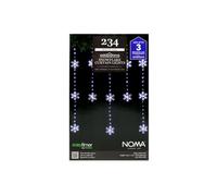 Noma Snowflake Wire Curtain Lights, 234 Warm White LED's, 0.9 m x 1.2 m