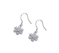Snowflake Drop Earrings,Snowflake Hook Earrings for Women Girls Copper Plated Dangle Snowflake Earrings Dangle Drop Earrings Christmas Earrings Gift Present