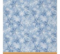 Snowflake Fabric by The Yard,Christmas Snowflakes Reupholstery Fabric for Chairs,Xmas Winter Holiday Fabric for Outdoor and Home DIY Projects,2 Yards,(L184*W150cm) Blue White
