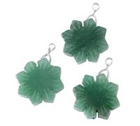 Snowflake Flower Natural Stone Pendant, Amethyst Quartz Agate Crystal Charm for DIY Jewelry Making 1PC