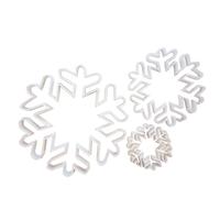 Snowflake Frost Weather Shape Cookie Cutter Dough Biscuit Pastry Fondant Sharp Stencil Snow Flake Ice Snow Winter Xmas Christmas (Set of 3)