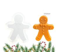 Snowflake Gingerbread Man Elk - Christmas Silicone Mold, 1PC Gingerbread Man Candle Moulds, Washable Tear Resistant Craft for Handmade Soap, Bakeware Creating Seasonal Dessert Decor Pieces Homes Kit