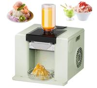 Snowflake Ice Machine, 60KG/24H Electric Snow Cone Machine 750ml Barrel and Receiving Tray, Electric Crushed Snow Cone Shaver for Home, Party, Gathering, Food Truck, Commercial green