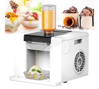 Snowflake Ice Machine, Commercial Ice Maker & Shaver, 60KG/24H Capacity, Includes 750ml Barrel & Receiving Tray for Snack Bar Use