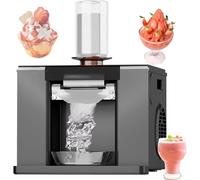 Snowflake Ice Machine, Electric Crushed Snow Cone Shaver 60kg/day Air Cooling, Smoothie Machine For Food Truck Restaurant Milk tea Shops & Household white