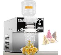 Snowflake Ice Machine, Electric Snow Cone Maker, Infinitely Adjustable Speed and 3S Quick Ice Dispensing, 44 Pounds/day Ice Output, Stainless Steel Material, Soft and Delicate Taste