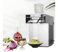 Snowflake Ice Machine, Shaved Ice Machine with Roller and Cooling Fan, Infinitely Adjustable Speed and 3S Quick Ice Dispensing, 44 Pounds/day Ice Output, Soft and Delicate Taste, for Shop
