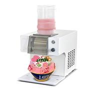 Snowflake Ice Machine, Snow Cone Shaver with Roller and Cooling Fan, Infinitely Adjustable Speed and 3S Quick Ice Dispensing, 44 Pounds/day Ice Output, Homemade Ice Cream, for Kitchen, Restaurant
