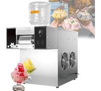 Snowflake Ice Maker Stainless Steel Shaved Machine Electric Snow Cone Machine Commercial Air-Cooled Smoothie Machine Machine Shaved Machine (60Kg)
