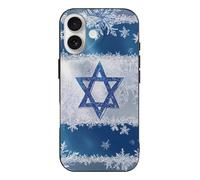 Snowflake Israel Flag Protective Cover Compatible with iPhone 17/17 Air/17 Pro/17 Pro Max Phone Case TPU Shockproof