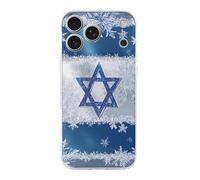 Snowflake Israel Flag Protective Cover Compatible with iPhone 17/17 Air/17 Pro/17 Pro Max Phone Case TPU Shockproof