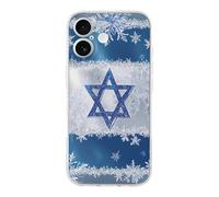 Snowflake Israel Flag Protective Cover Compatible with iPhone 17/17 Air/17 Pro/17 Pro Max Phone Case TPU Shockproof