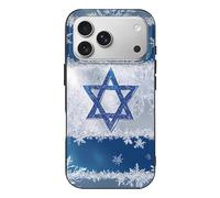 Snowflake Israel Flag Protective Cover Compatible with iPhone 17/17 Air/17 Pro/17 Pro Max Phone Case TPU Shockproof